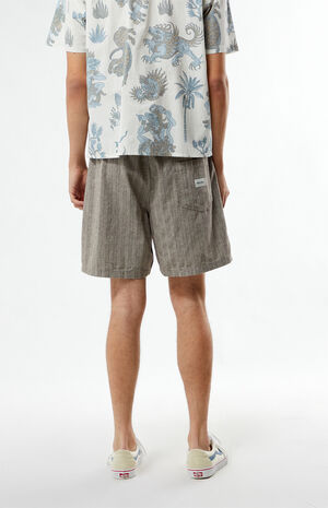 Linen Stripe Fatigue Jam Shorts image number 4