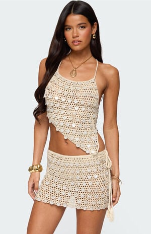 Alora Iridescent Crochet Top image number 1