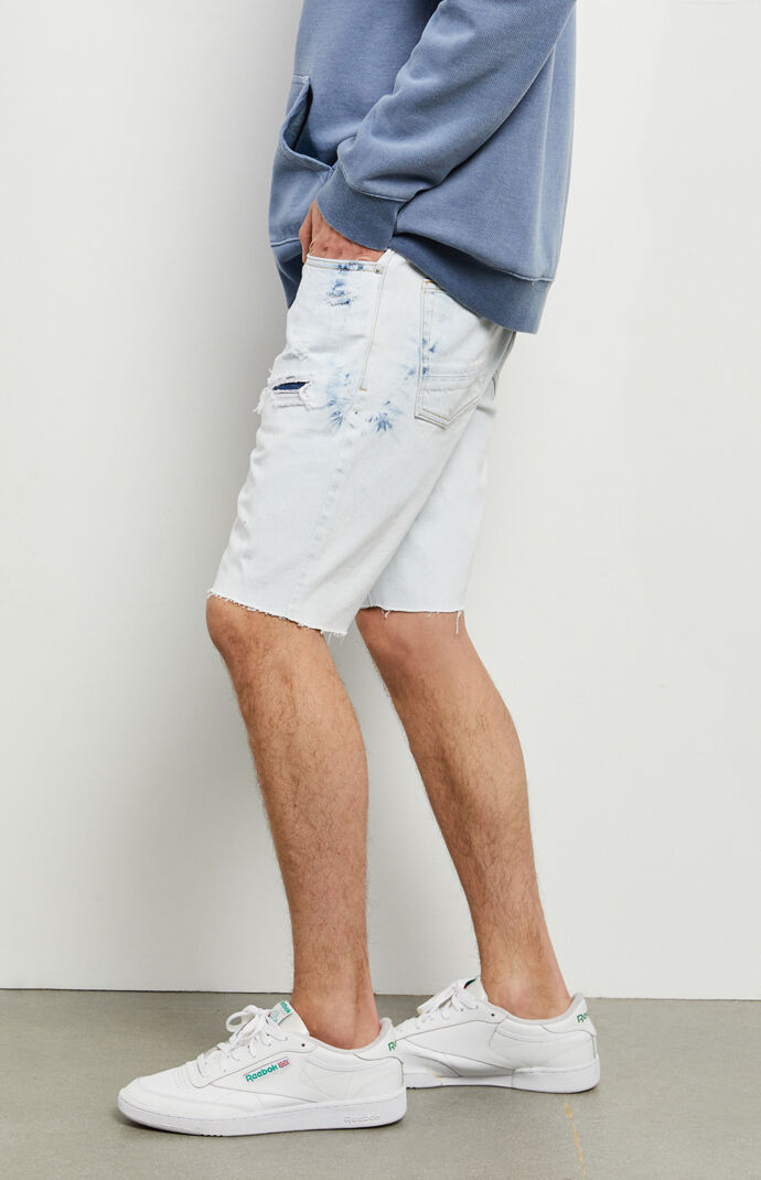 Tie-Dyed Denim Shorts