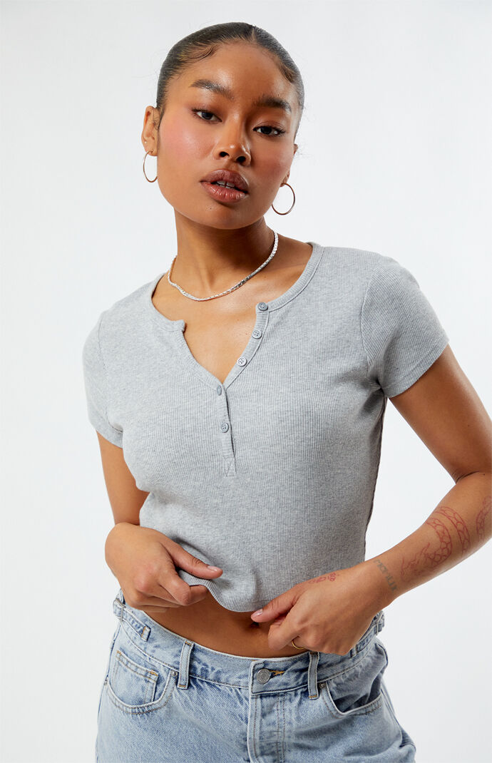 GOOD GRIEF!/グッド グリーフ】 HENLEY SHORT TOP（Tシャツ