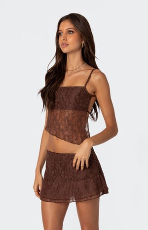 Lyra Open Back Lace Tank Top image number 4