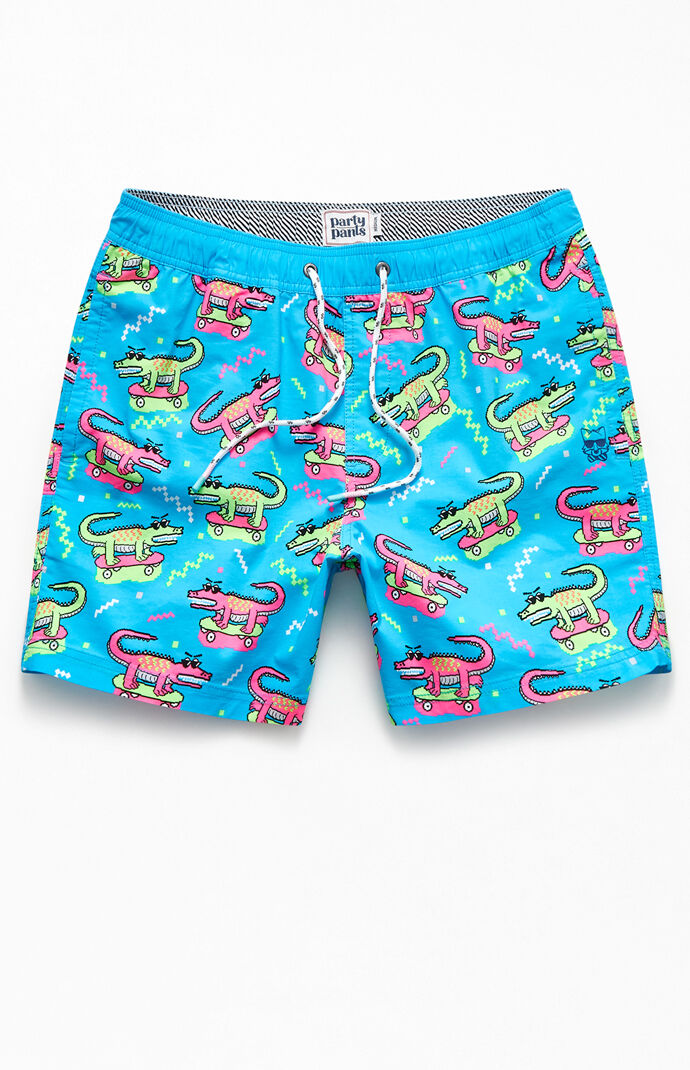 8 Bit Gator Boy 16" Swim Trunks