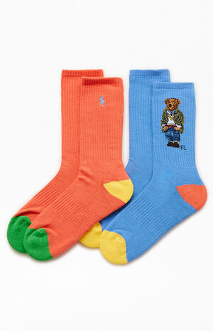 2-Pack Polo Bear Cotton-Blend Crew Sock image number 1