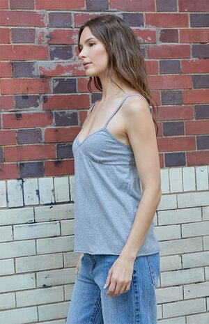 Gray Babydoll Tank Top image number 2