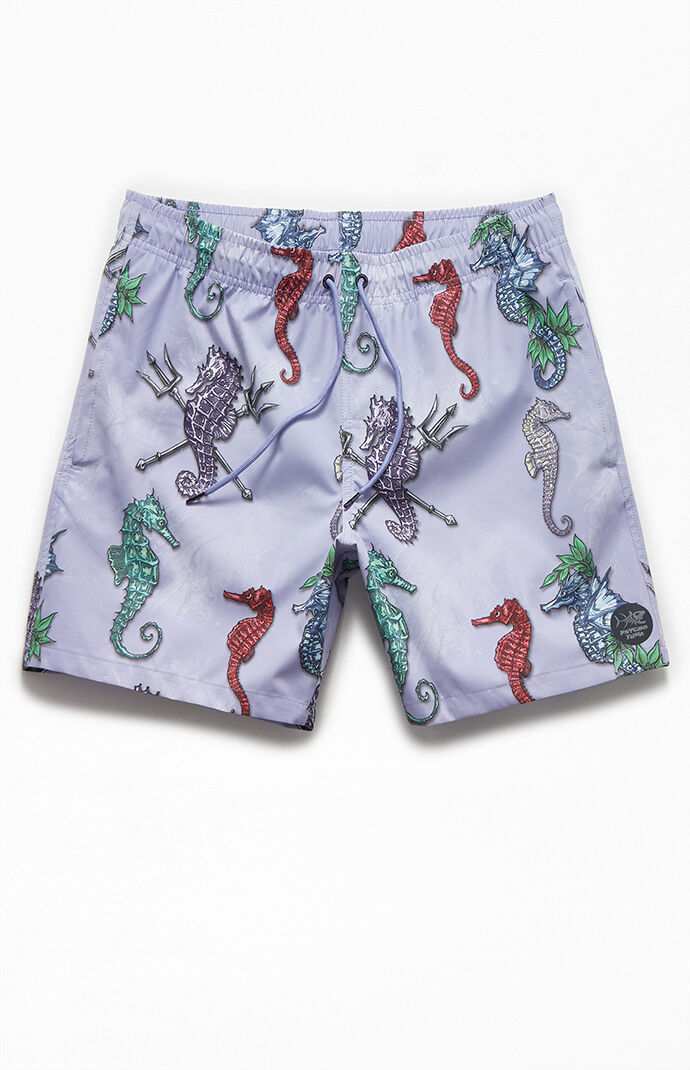 Sea Horses 17" Swim Trunks