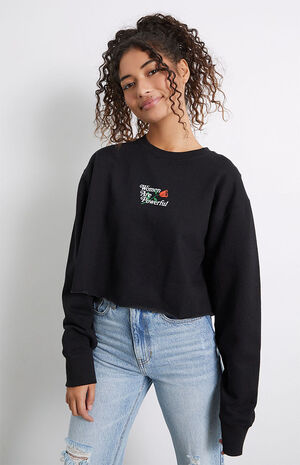 Women Are Powerful Cropped Sweatshirt image number 1