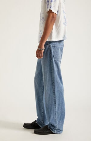 Dylan Baggy Jeans Textured Medium Blue image number 3