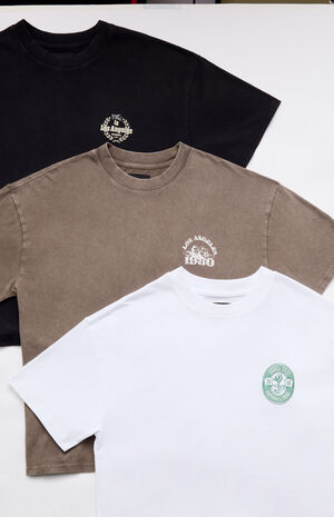 3 Pack Solid Color Embroidered T-Shirts image number 3