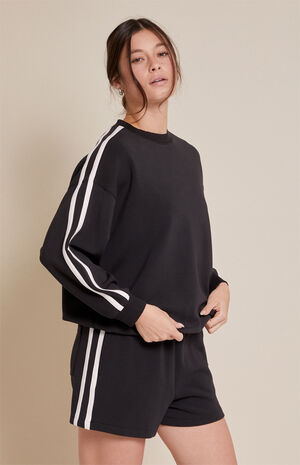 Active Black Stripe Bias Sweatshirt image number 3