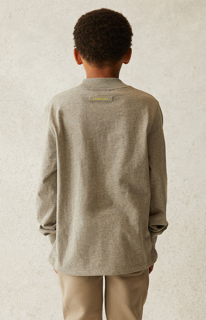 Essentials Heather Oatmeal Long Sleeve T-Shirt