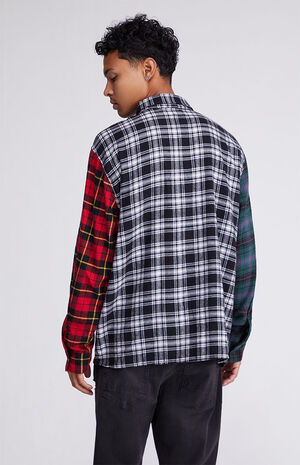 Grunge Blocked Plaid Shirt Grunge Blocked Plaid Shirt image number 4