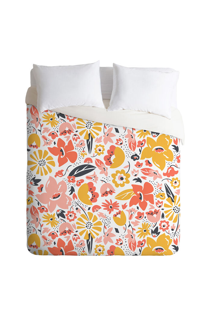 Retro Floral Duvet Set