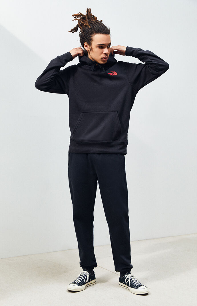 Black Red Box Pullover Hoodie