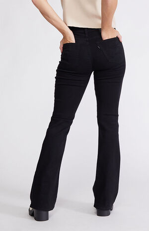Soft Black 726 High Rise Flared Jeans image number 4