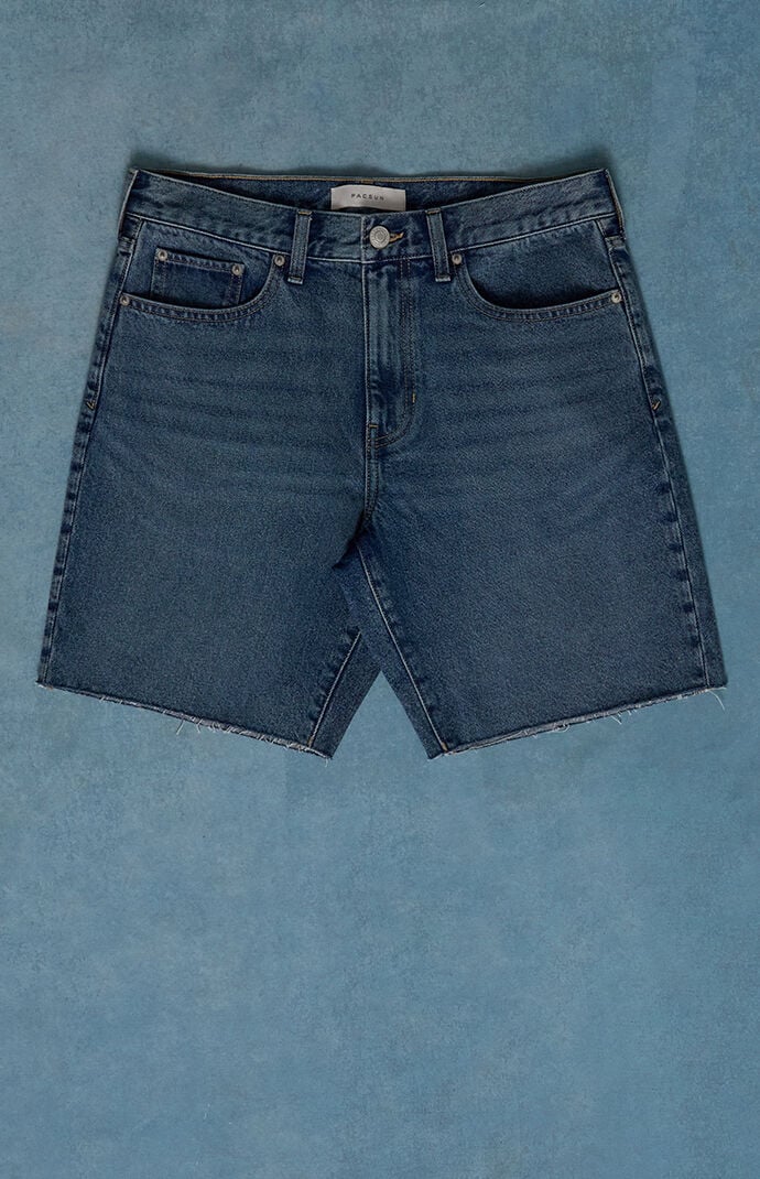 Pacsun Harrison Cutoff Baggy Denim Shorts Medium Blue