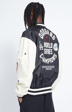 LA Dodgers World Series Reversible Bomber Jacket image number 4