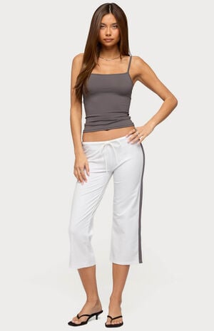 Milene Contrast Terry Capri Pants image number 4