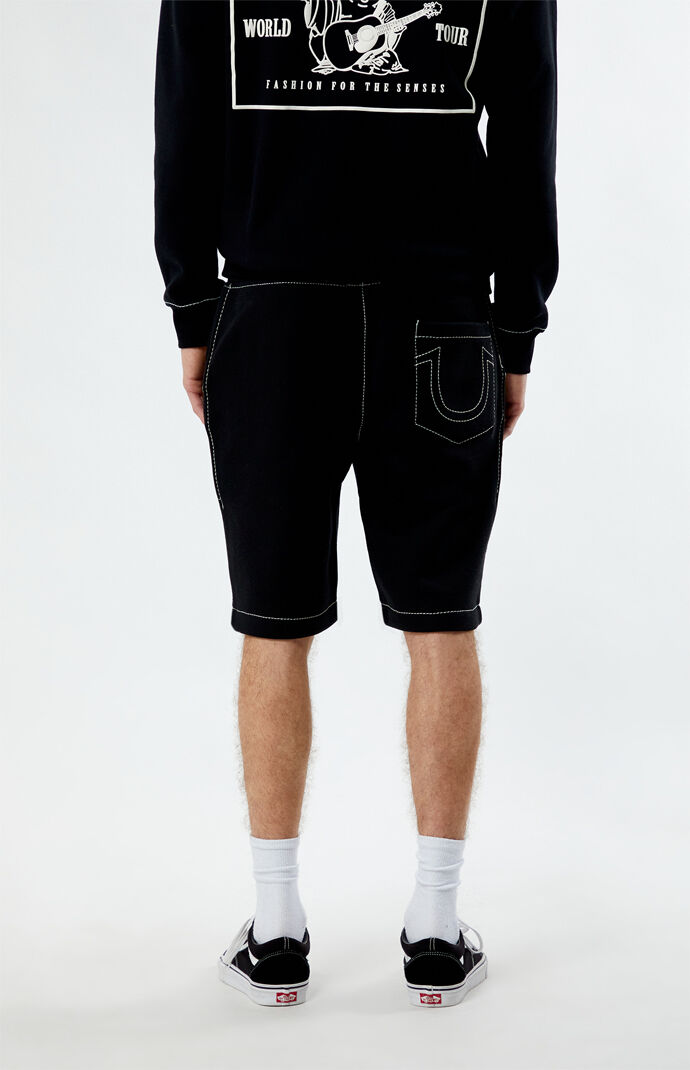 True religion fleece shorts store
