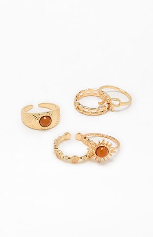 LA Hearts 5 Pack Rings | PacSun