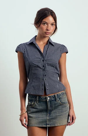 Georgie Short Sleeve Button Up Top image number 1