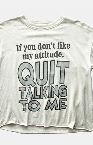90s if You Don't Like My Attitude Cropped Graphic T-Shirt image number 2
