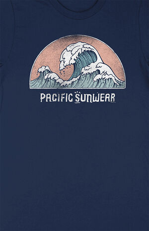 Navy Wave Logo T-Shirt Navy Wave Logo T-Shirt image number null