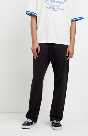 Black Johnny Fleece Straight Sweatpants image number 2