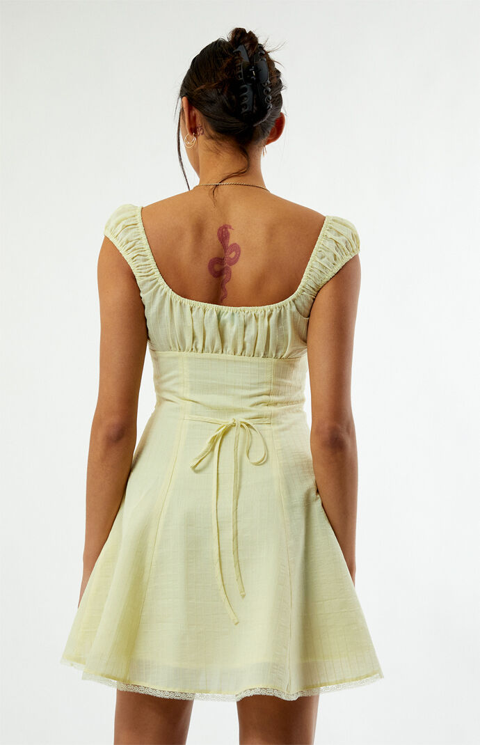 Your Favorite Maggie Tie Front Ruched Mini Dress