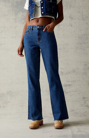 Eco Dark Blue Vintage Bootcut Jeans image number 2