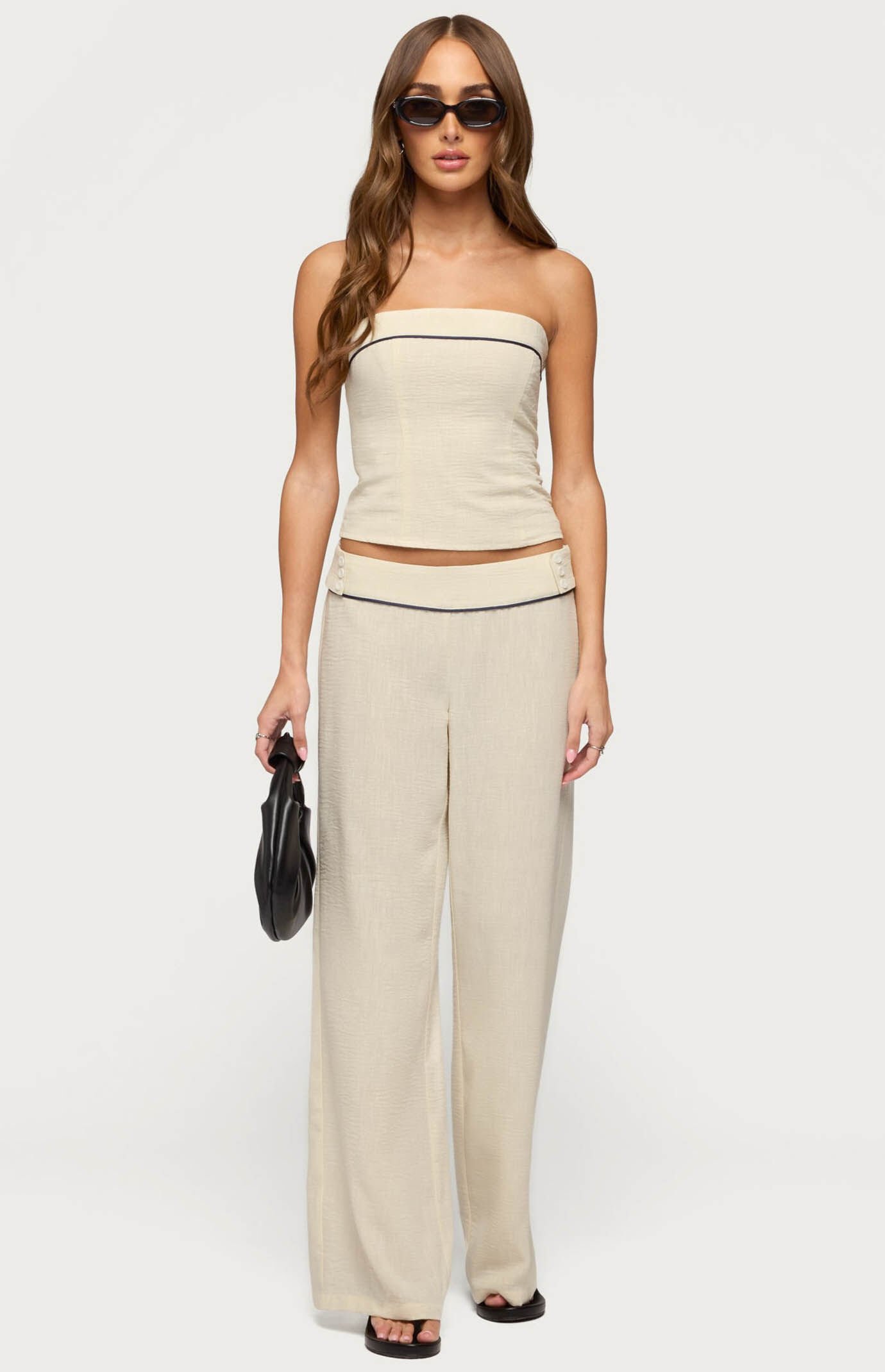 Edikted Dorine Contrast Woven Pants