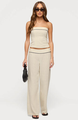 Dorine Contrast Woven Pants image number 5