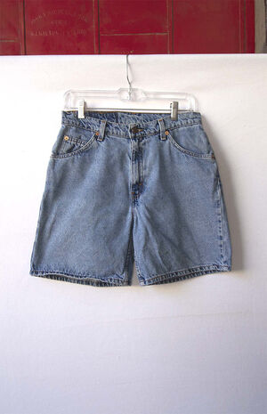 Upcycled Levi's 950 Light Blue Denim Shorts image number 1