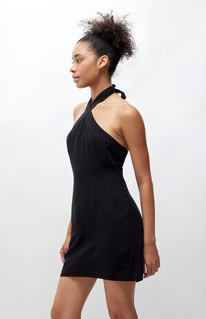 Crossover Neckline Mini Dress image number 2