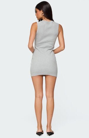 Rey Button Up Ribbed Mini Dress image number 5