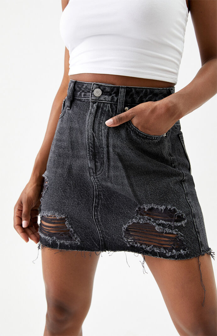 Pacsun black cheap jean skirt