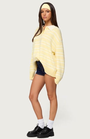Rilynn Striped Polo Sweater image number 4