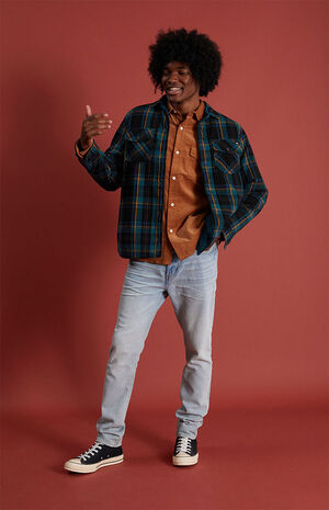 Eco Light Wash Slim Taper Rigid Jeans image number 5