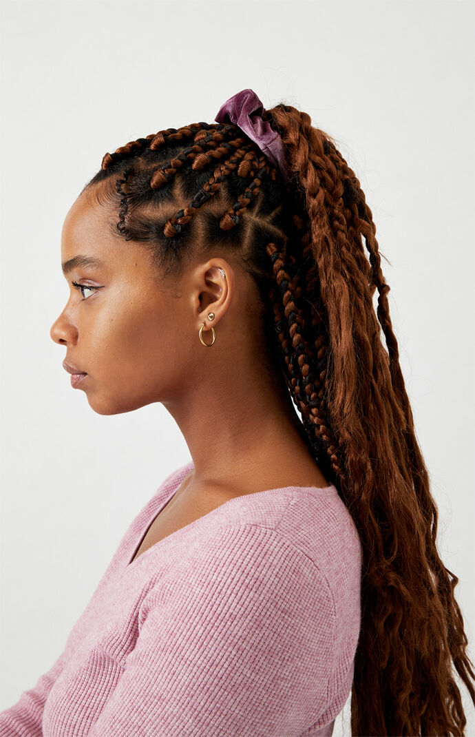 Mauve Zipper Scrunchie