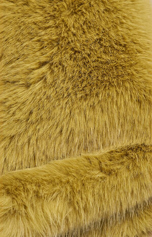 Warm Olive Starlet Faux Fur Scarf image number 5