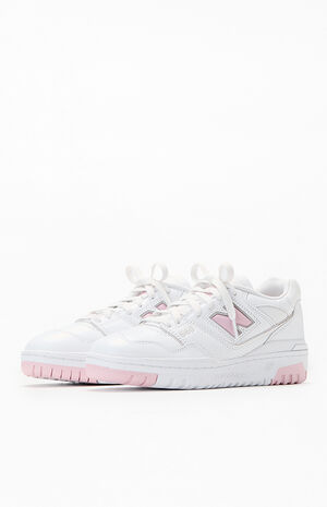 White & Pink 550 Sneakers image number 2