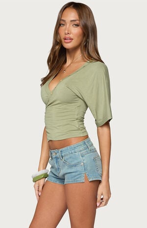 Sully Iridescent Wrap Top image number 2