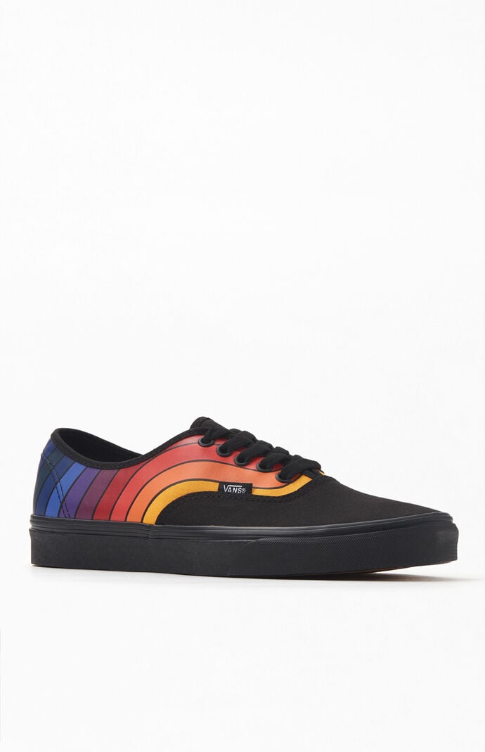 black and colorful vans