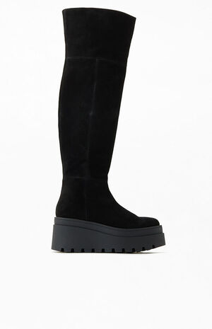 Women's London Calling Wedge Over-The-Knee Boots image number 2
