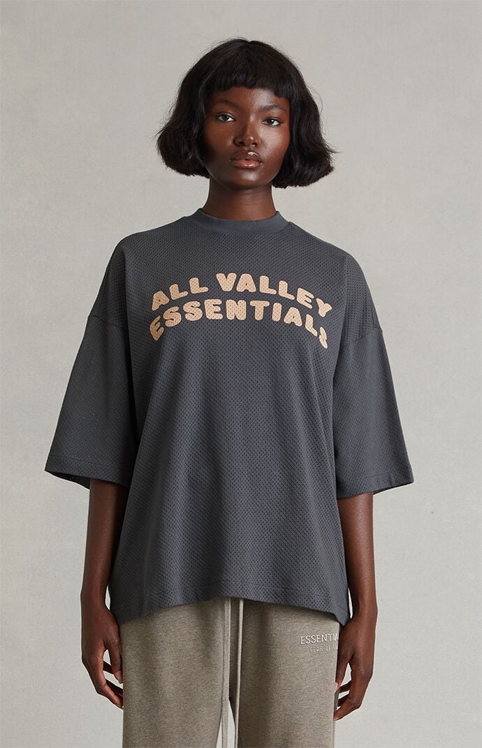 Fear of God ESSENTIALS Women's Iron Gray Merch Mesh T-Shirt