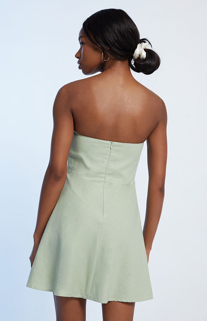 LA Hearts Strapless Linen Mini Dress PacSun