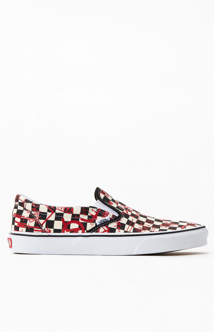 vans crew checkerboard red