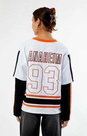 x NHL Anaheim Ducks Layered Long Sleeve Hockey Jersey image number 3