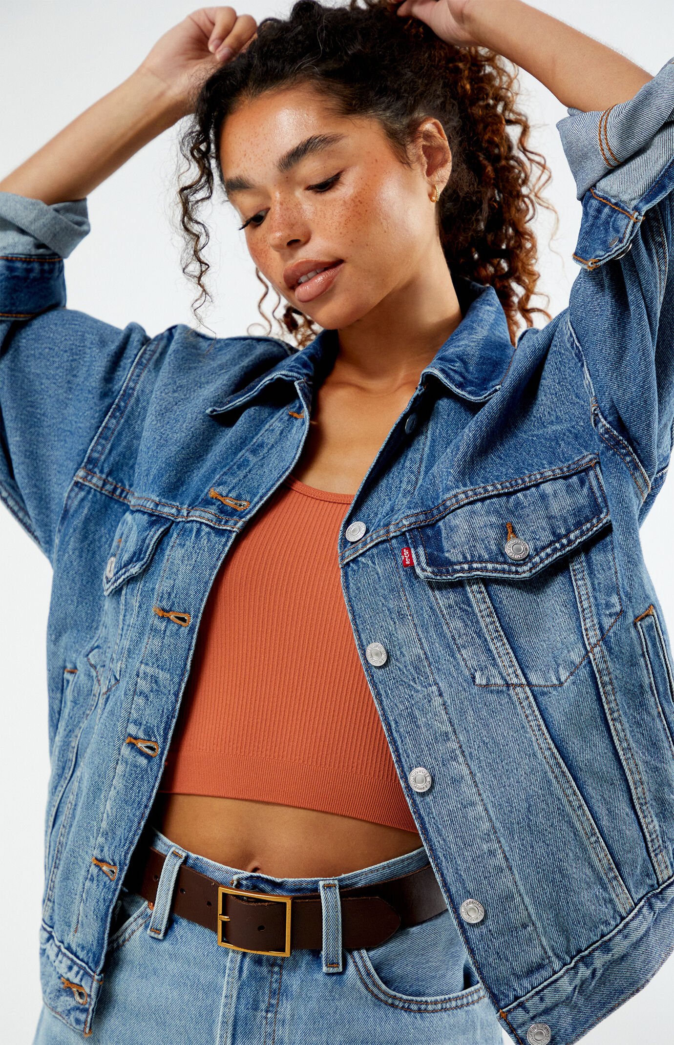 Pacsun 90s color block denim jacket shop