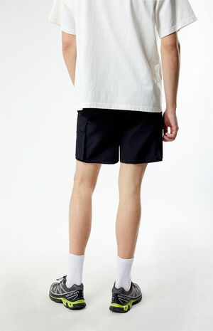 Black Stretch Cargo Shorts image number 4
