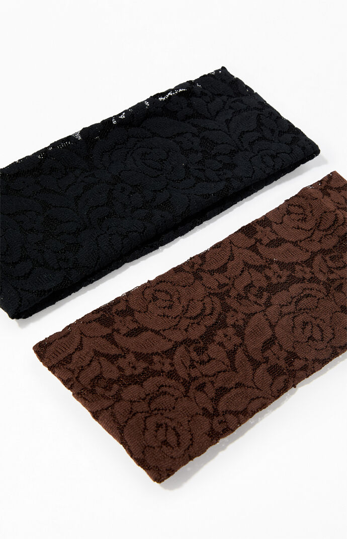 LA Hearts 2 Pack Rose Lace Headbands
